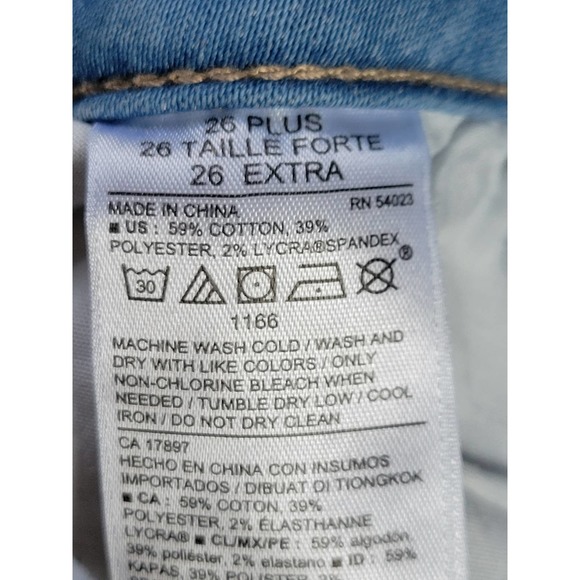 Old Navy Rockstar Super Skinny Jeans Size 26 Plus Built-In Warm Light WashThes - Picture 5 of 6